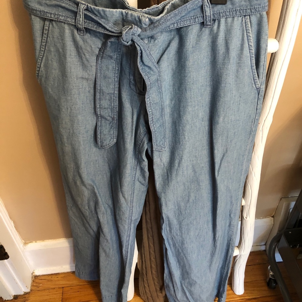 J Crew city fit chambray pants